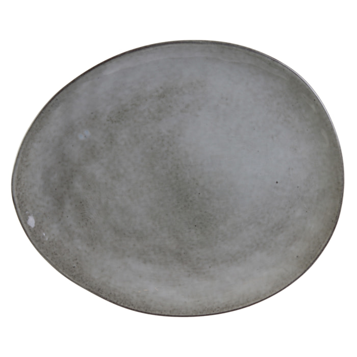 Assiette Galet 27.5x23cm Au Gres Du Temps Gris