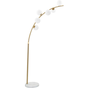 LAMPADA DA TERRA GLAMY ARC 6 LUCI CM 130X45X220-246