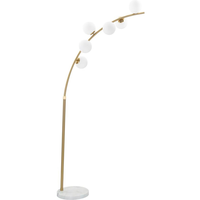 LAMPADA DA TERRA GLAMY ARC 6 LUCI CM 130X45X220-246