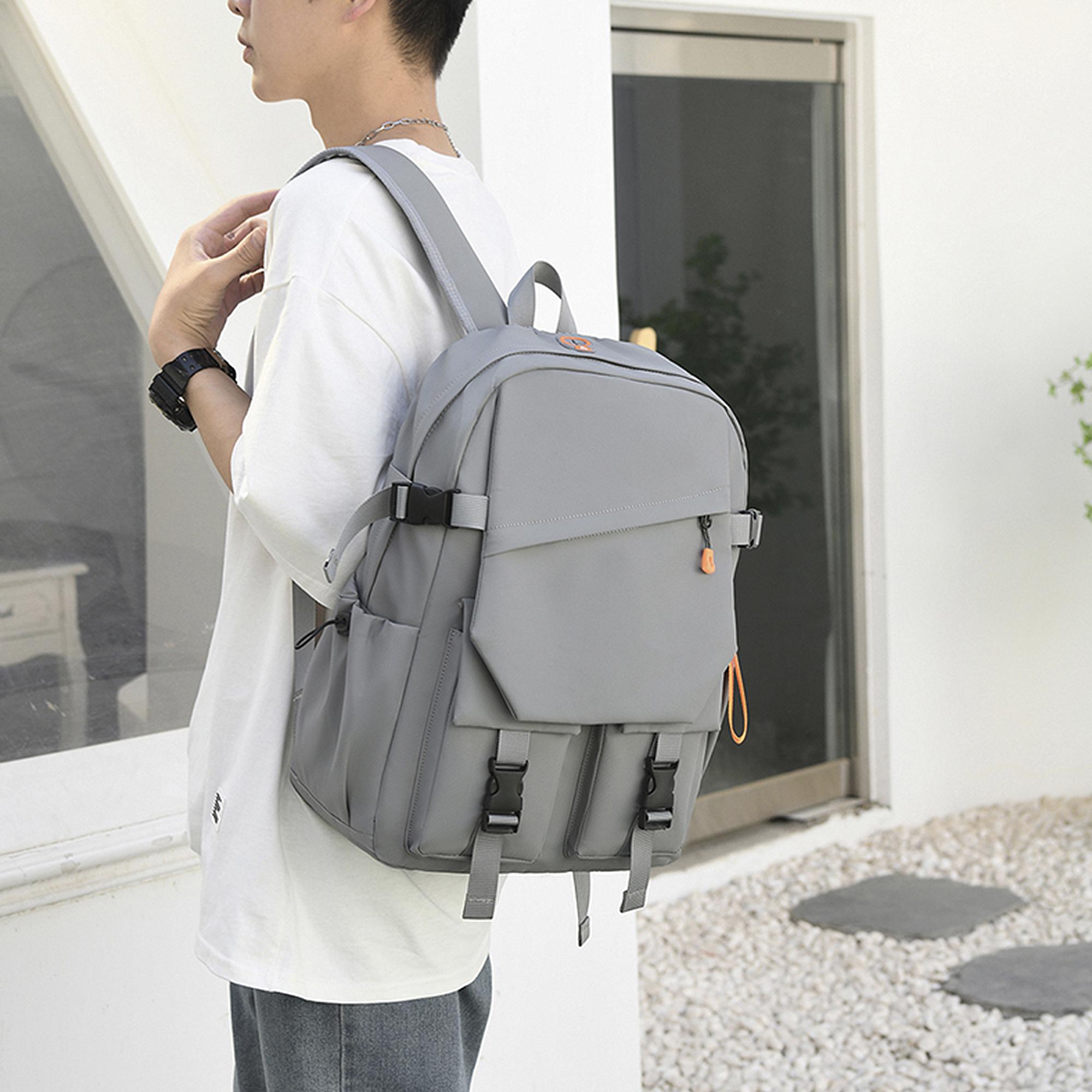 DAM Mochila para Laptop con interfaz de carga USB. 30x15x44 Cm. Color: Gris