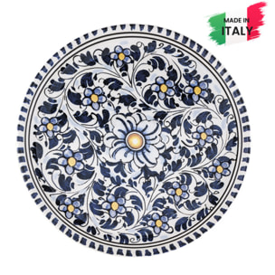 Piatto da portata tondo Nizza in ceramica sottosmalto