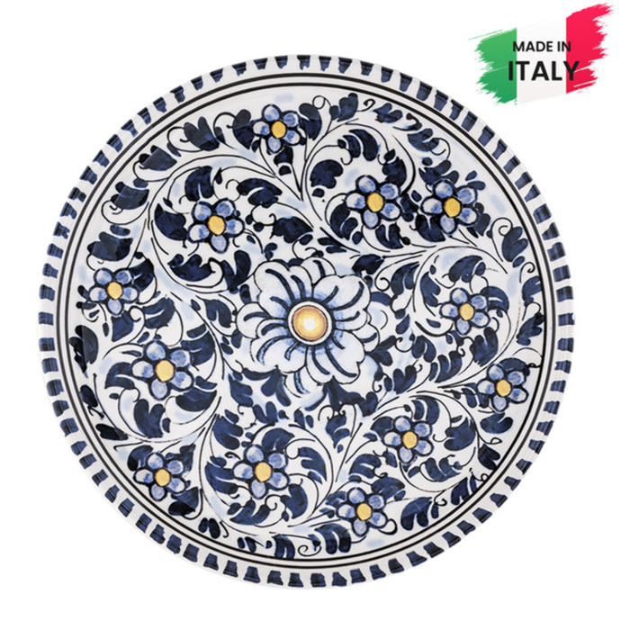 Piatto da portata tondo Nizza in ceramica sottosmalto