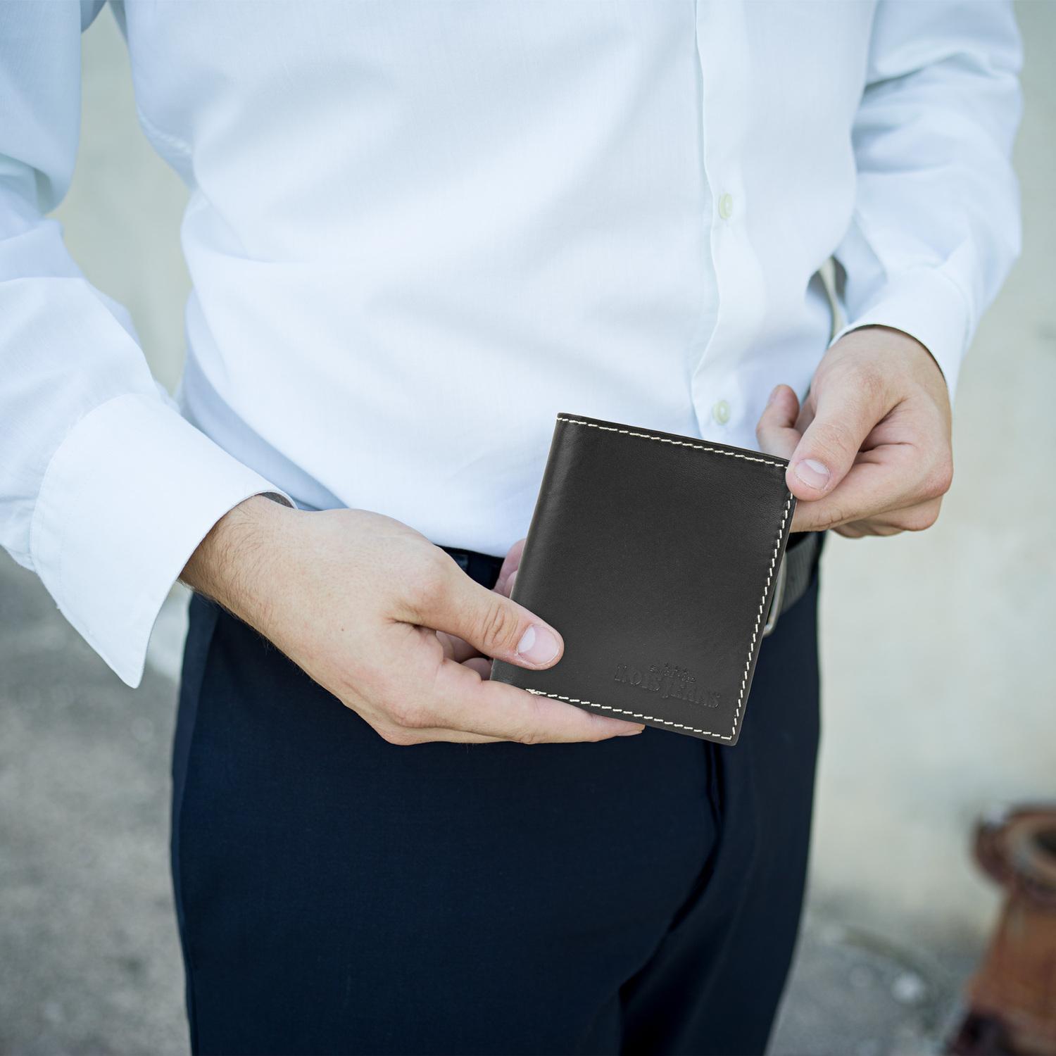 Cartera Hombre Piel Lois Valin Negro