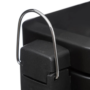Poubelle rectangulaire soft close inox 5L noir