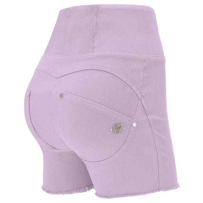 Shorts WR.UP® in tessuto denim navetta ecologico vita super alta con zip