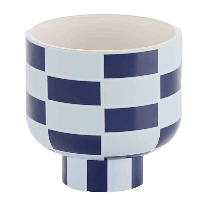 Vase céramique motif damier