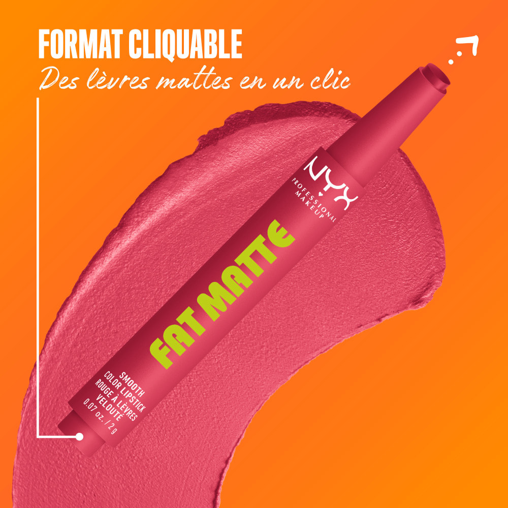 NYX Professional Makeup Fat Matte Rouge à Lèvres Mat Crémeux Pink Puff