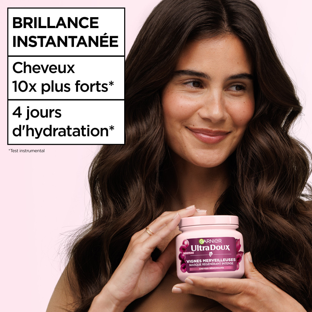Garnier Ultra Doux Vignes Merveilleuses Masque Hydratant Régénérant Intense 340ml - Homme & Femme