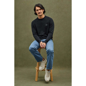Maglione cotolino blu marino a maniche raglan con logo Polo Club