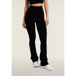 Leggings sportivi seamless a zampa con vita altissima