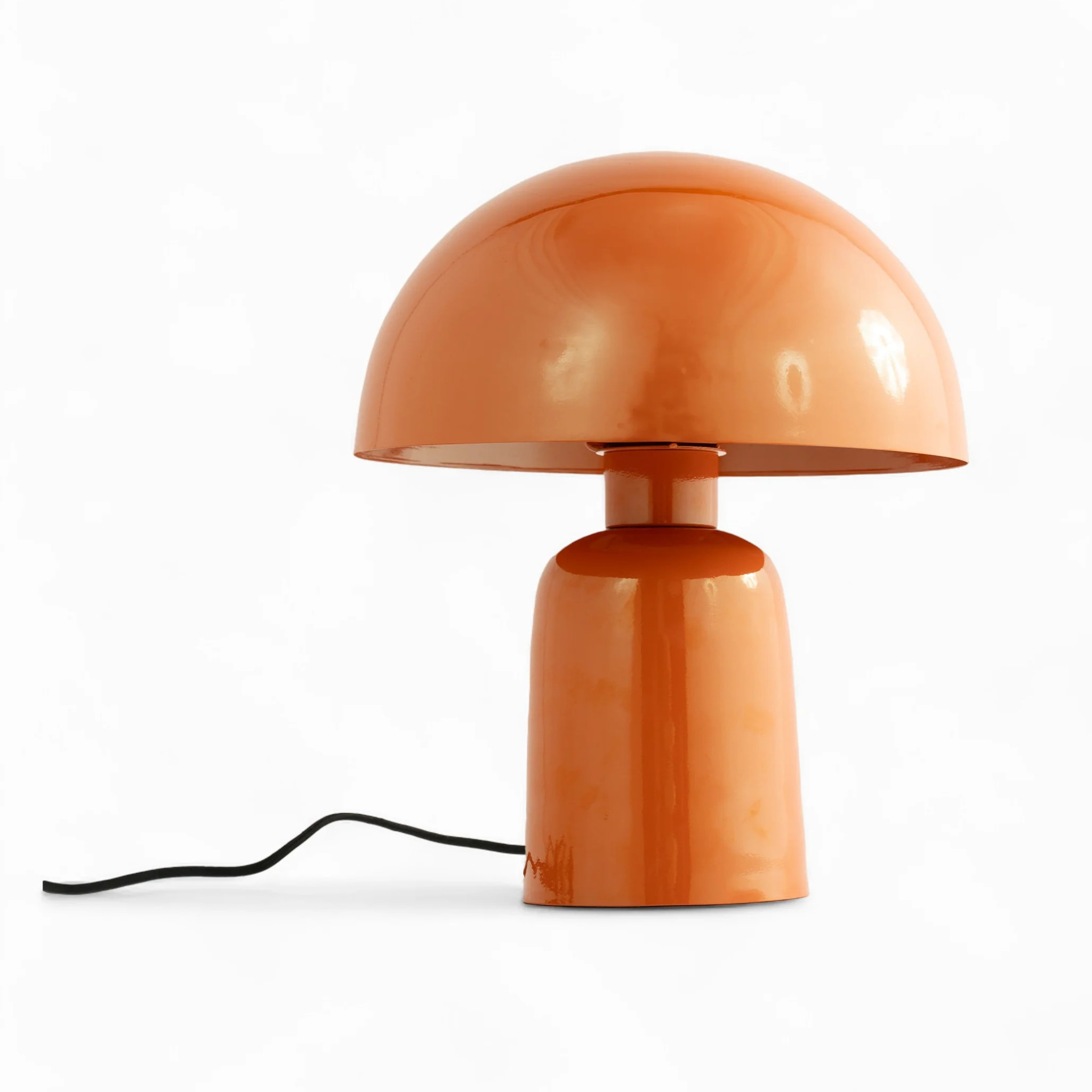 Lampe champignon en métal orange - Clara