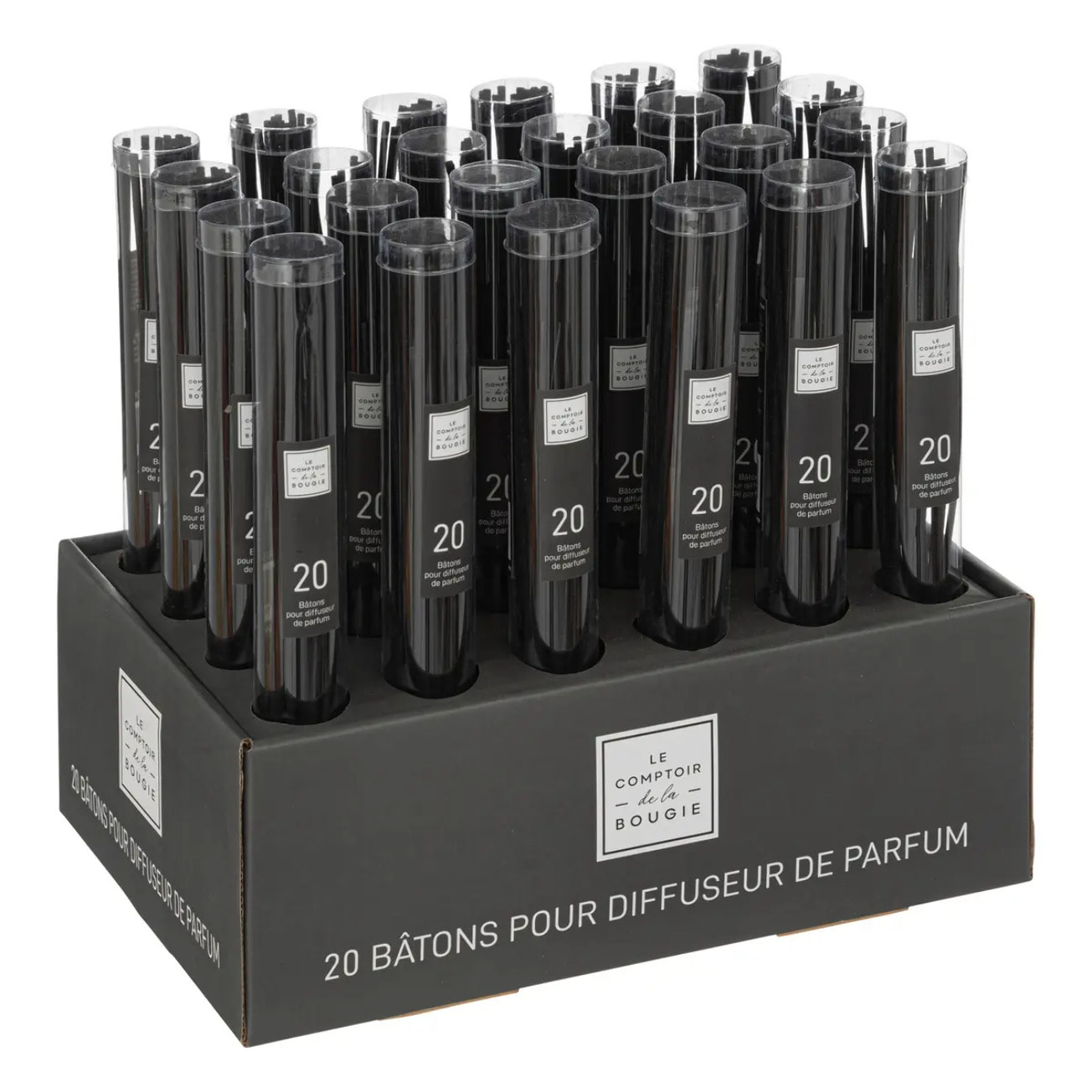 Lot de 20 bâtons diffuseurs noir H24,5cm