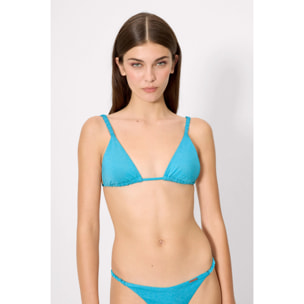 Top bikini a triangolo Blu