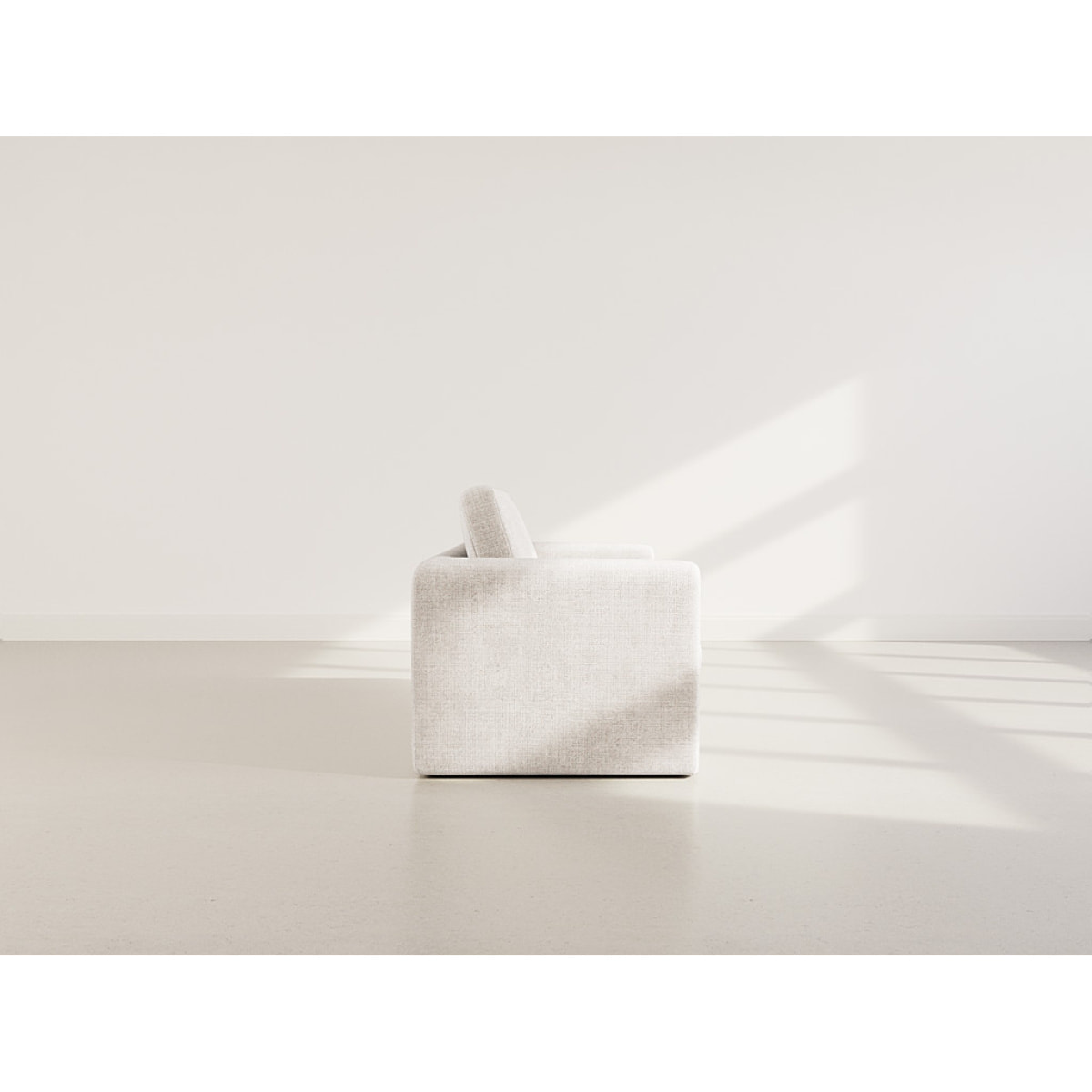 Marilia - Canapé 2 places convertible déplimousse en velours texturé - Beige