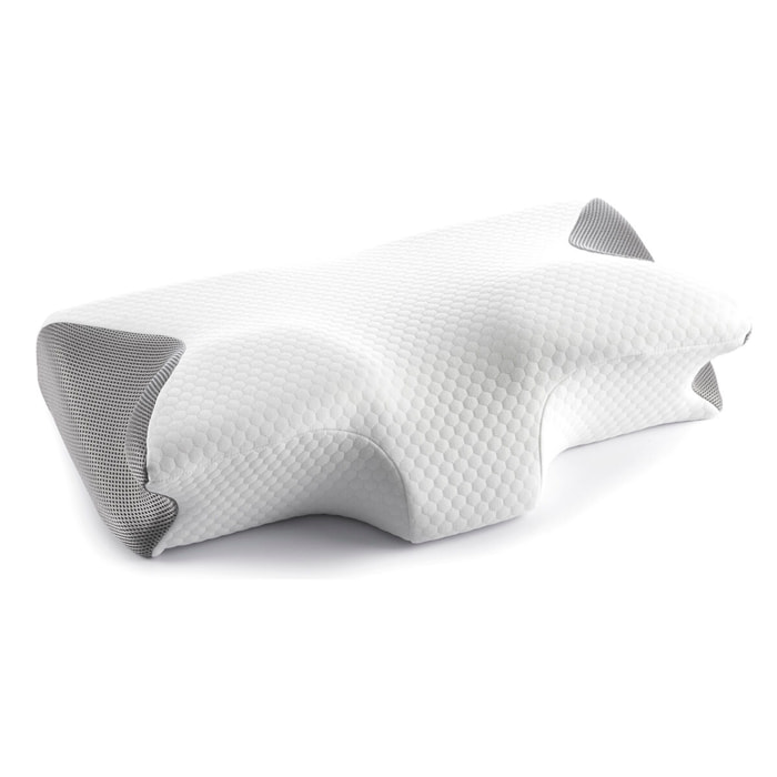 Almohada Viscoelástica Cervical con Contorno Ergonómico Conforti InnovaGoods - Blanco