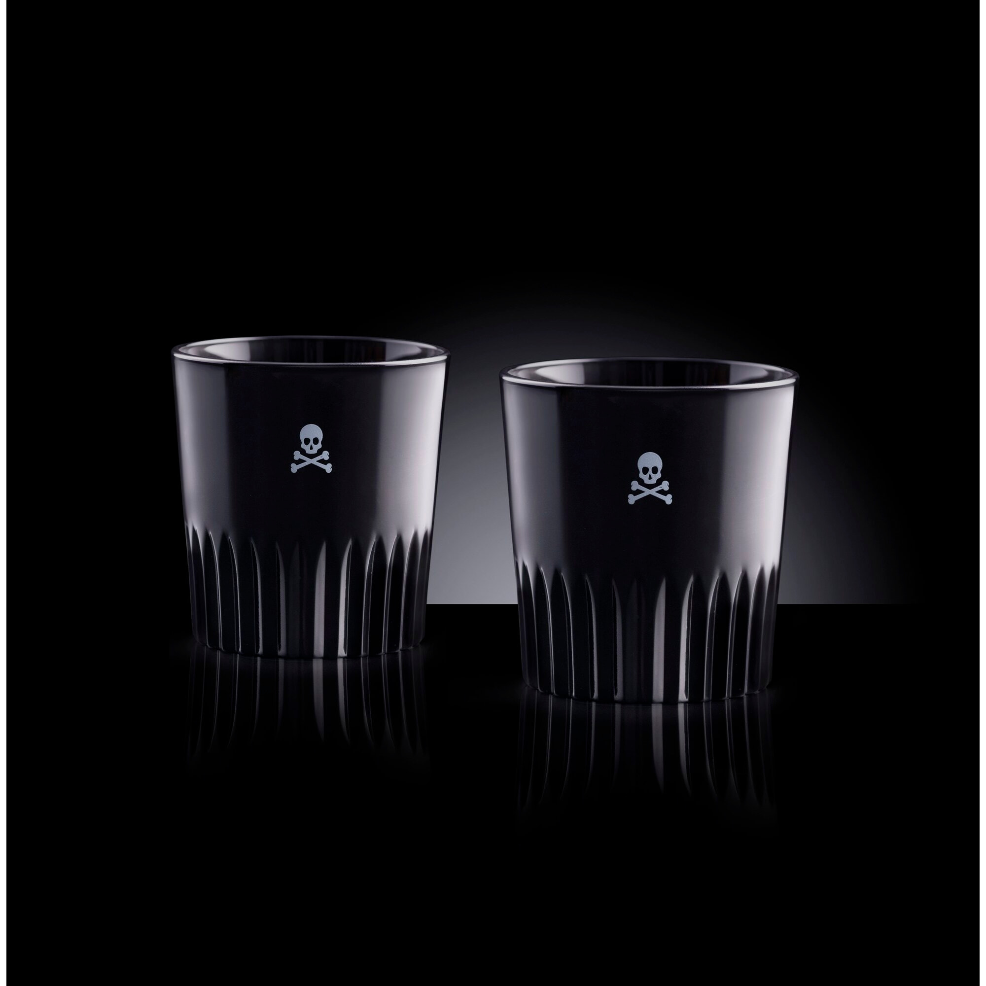 Set de 4 vasos negros para whiskey 345ml scalpers home