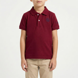 Polo basic con logo ricamato