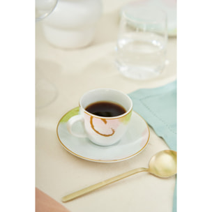 Set da caffè Acquerello da 6 pezzi in porcellana