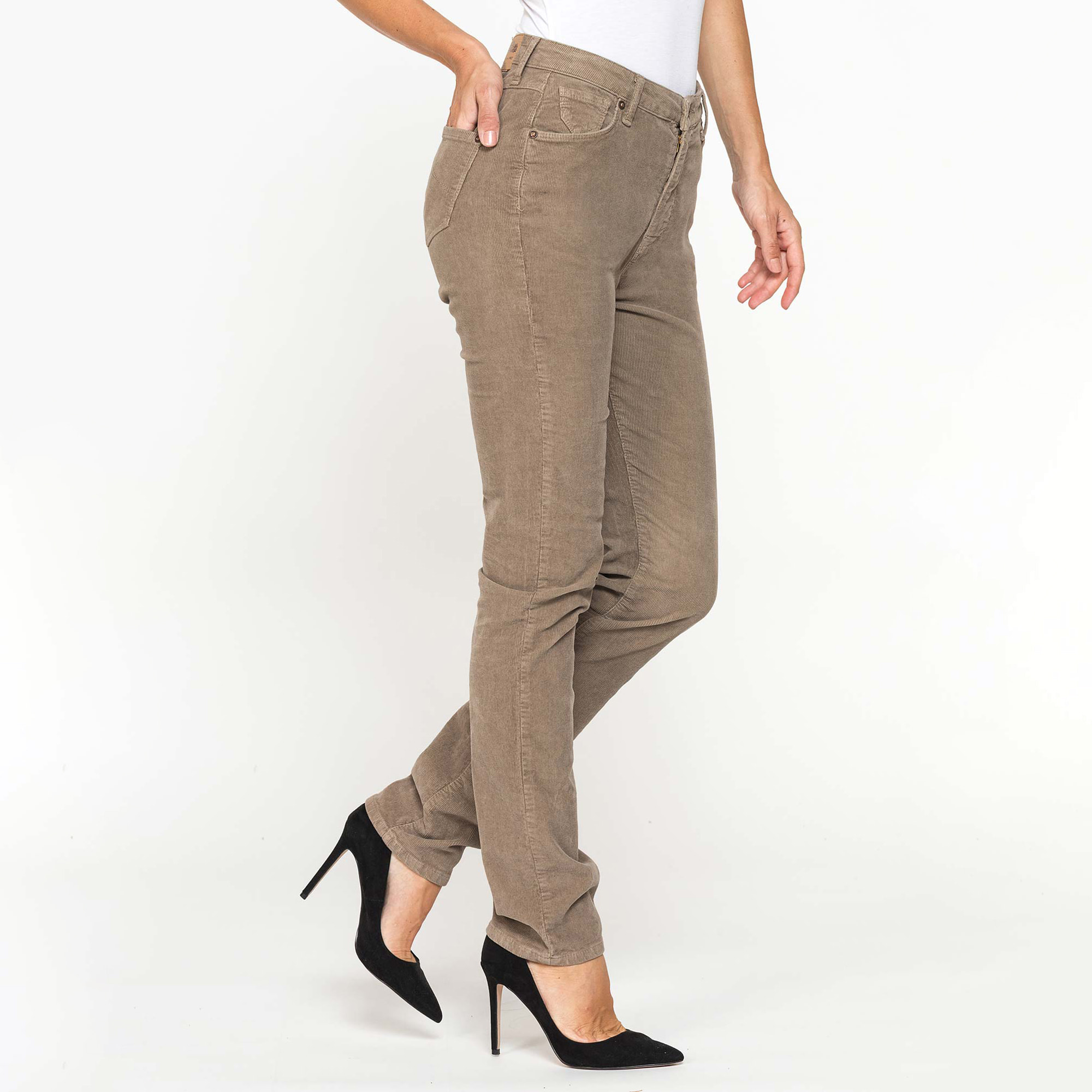 PANTALONE CINQUE TASCHE COMFORT FIT IN VELLUTO STRETCH 1000 RIGHE