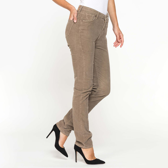 PANTALONE CINQUE TASCHE COMFORT FIT IN VELLUTO STRETCH 1000 RIGHE