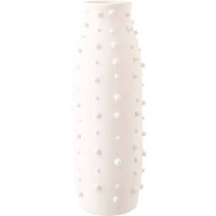 J-Line Vase Ruby Pois - grès - blanc - large