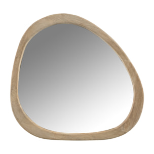 J-Line miroir Irrégulier - bois - small - Ø 64 cm