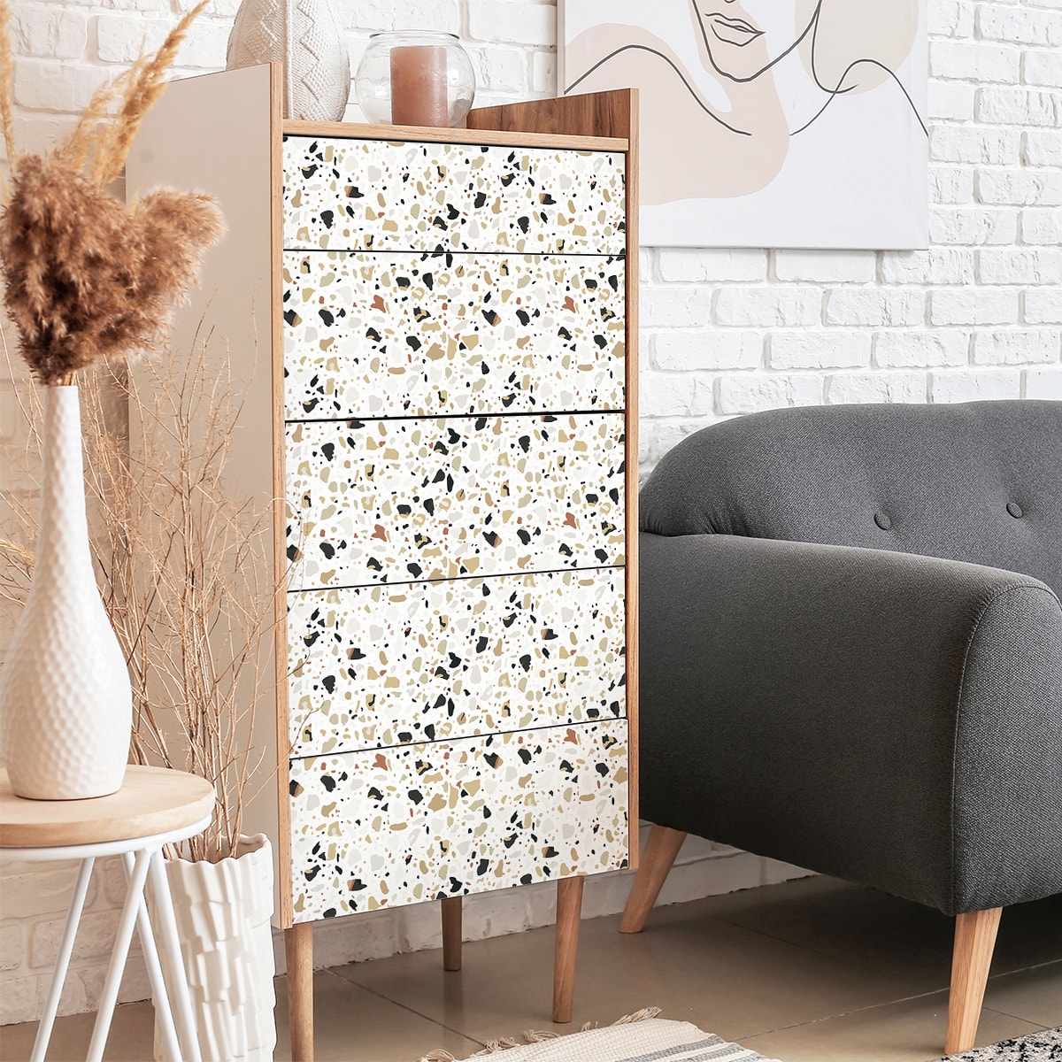 Sticker meuble terrazzo veronese 60 x 90 cm