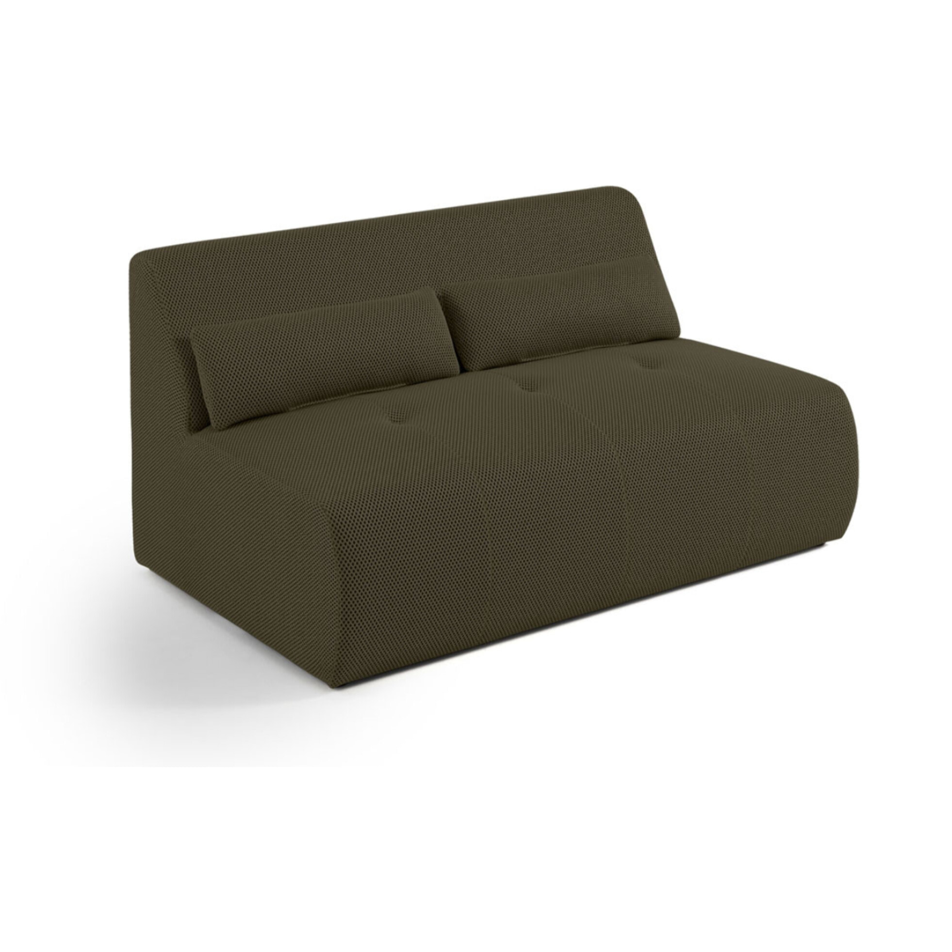 Onyx - canapé panoramique modulable d'angle droit - 7 places - en tissu mailles 3D - Vert