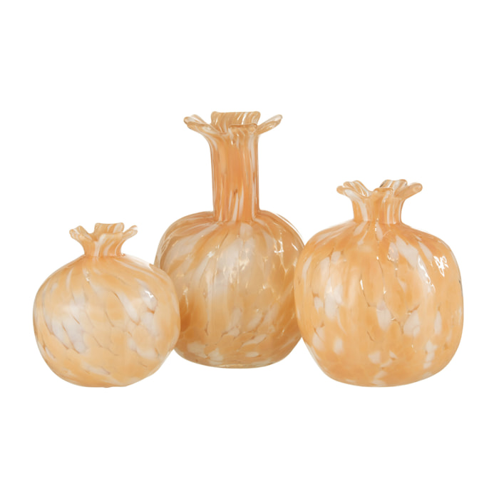 J-Line vase Melissa - verre - beige - large - 23 cm de hauteur