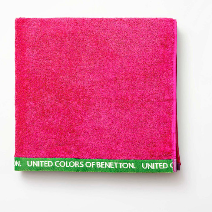 Toalla 90x160 algodón orgánico 450gsm fucsia benetton