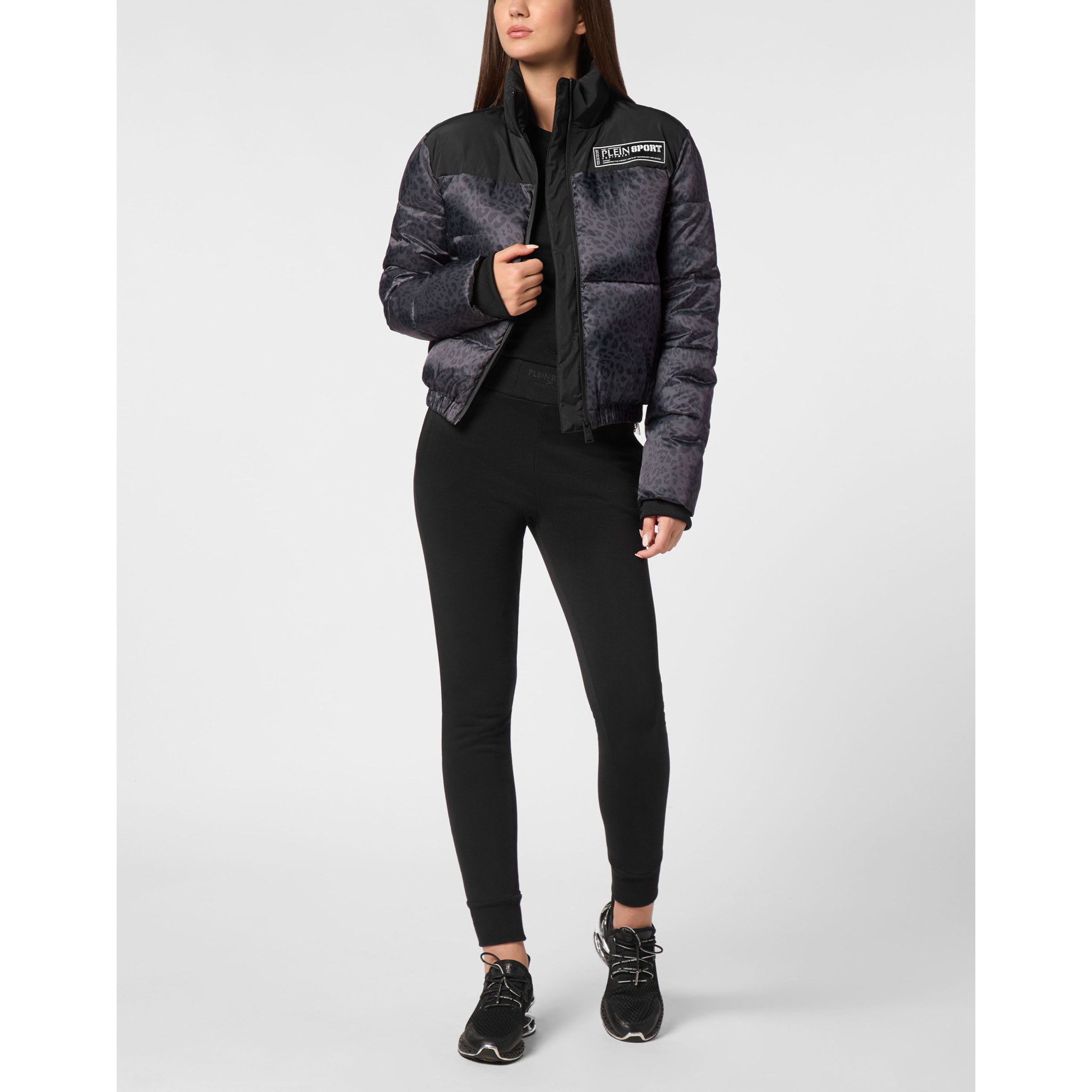 PLEIN SPORT Down Jacket LEOPARD