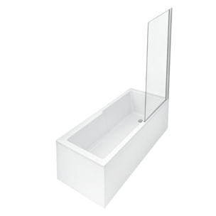 Baignoire bain douche Struktura + pare bain + étagère 170 X 75