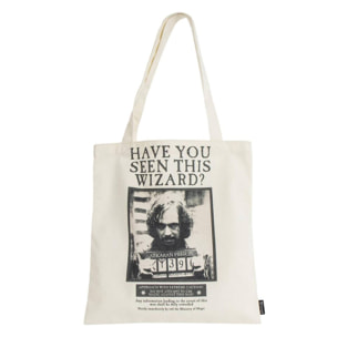 Bolsa shopping harry potter, unisex adulto, blanco y negro