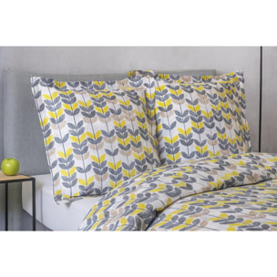 Parure Housse De Couette 3pcs 100% coton 57fils Cabane