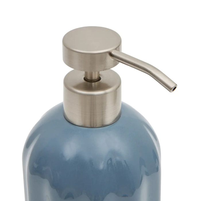 Distributeur de savon Colorama en céramique 450ml bleu