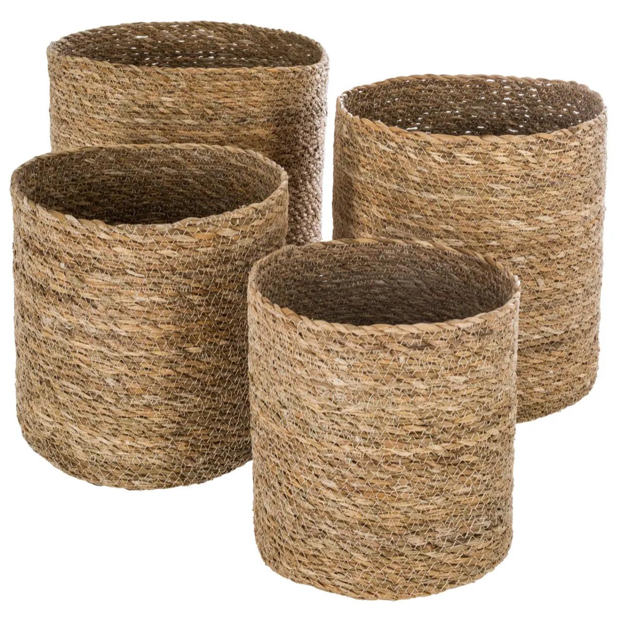 Set de 4 paniers roseau D19/22/24/28cm