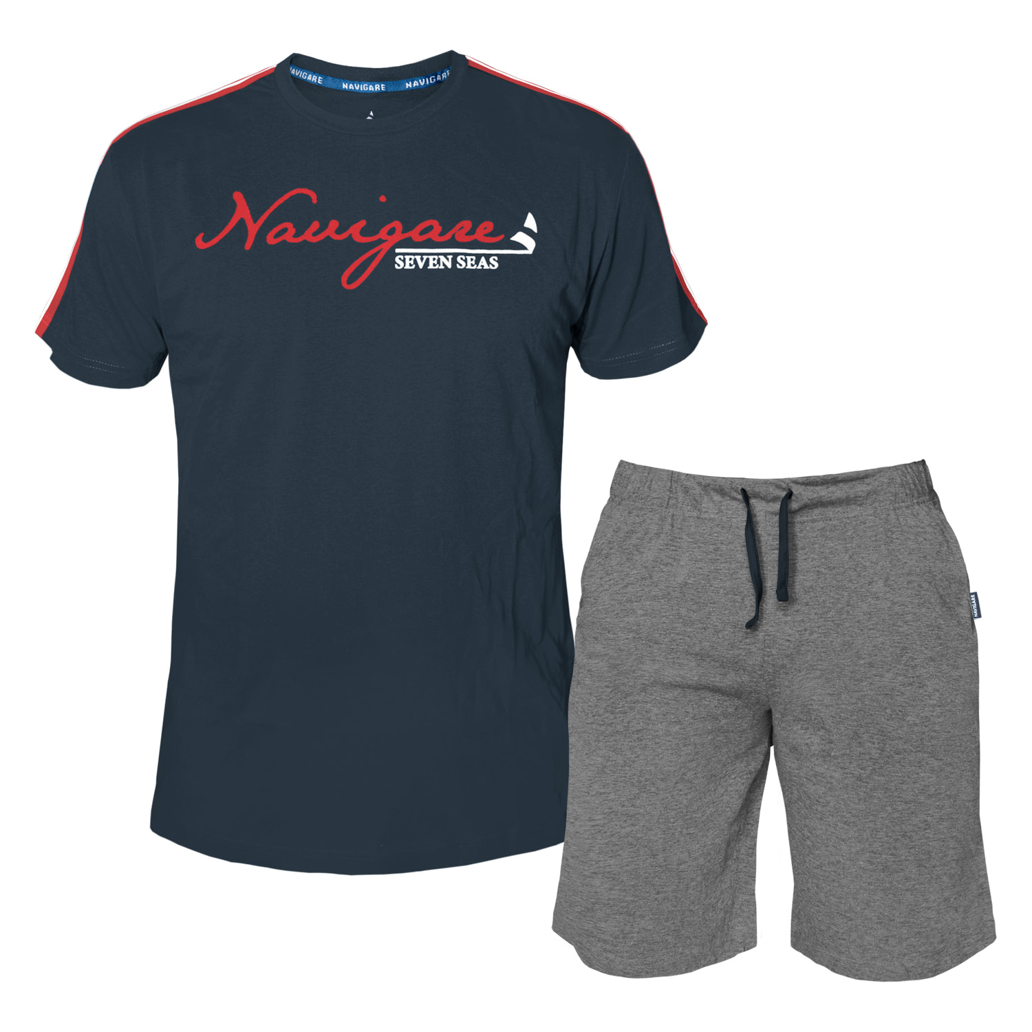 Pigiama Completo Uomo NAVIGARE Cotone Manica Corta - 6 Modelli