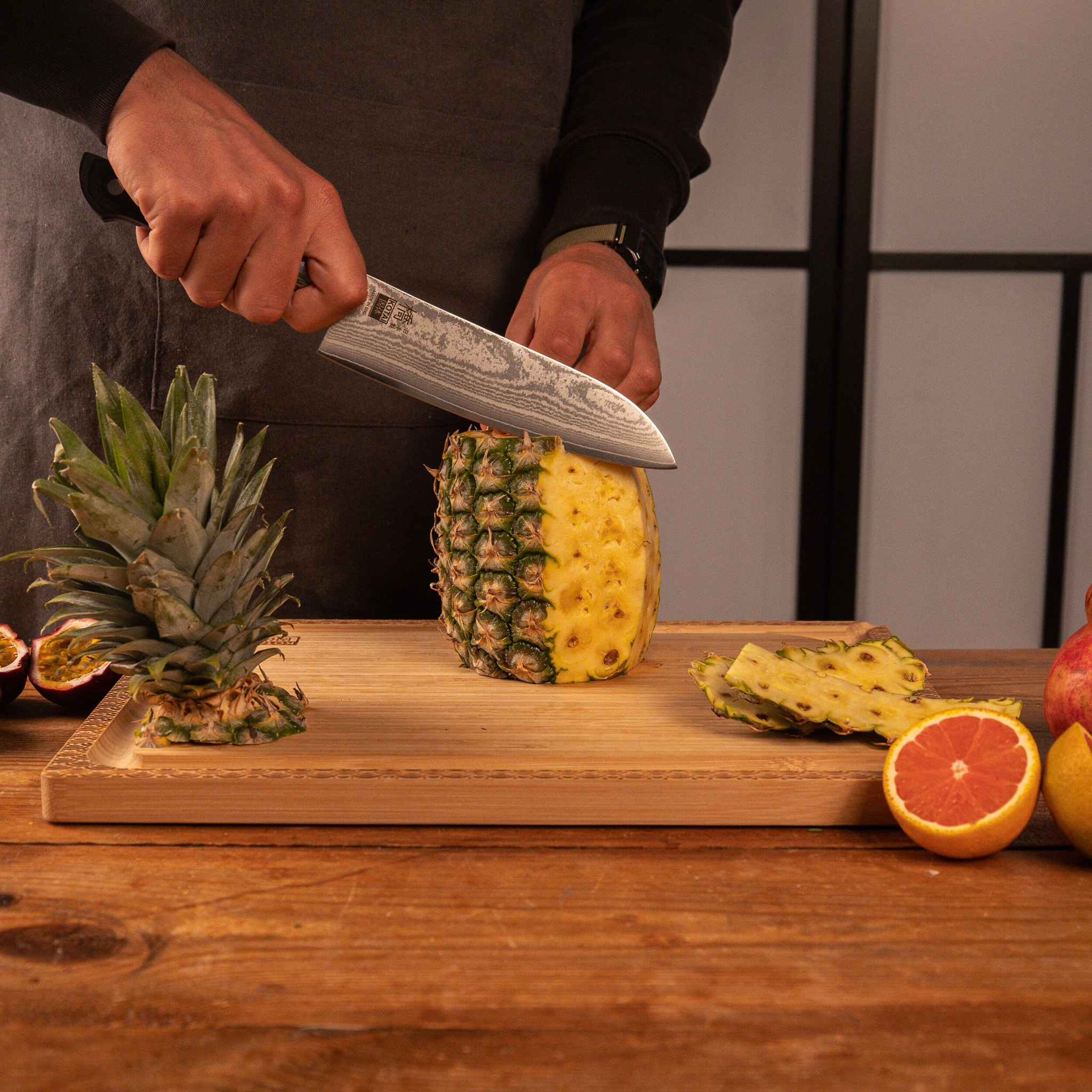 Cuchillo Santoku 180 mm - Colección Hashi Damascus