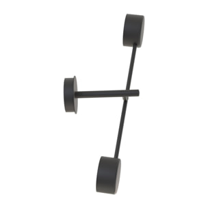 Lampada da parete NATSU in acciaio nero opaco