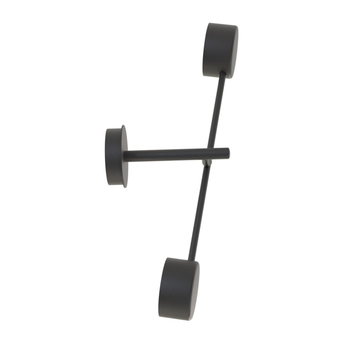 Lampada da parete NATSU in acciaio nero opaco