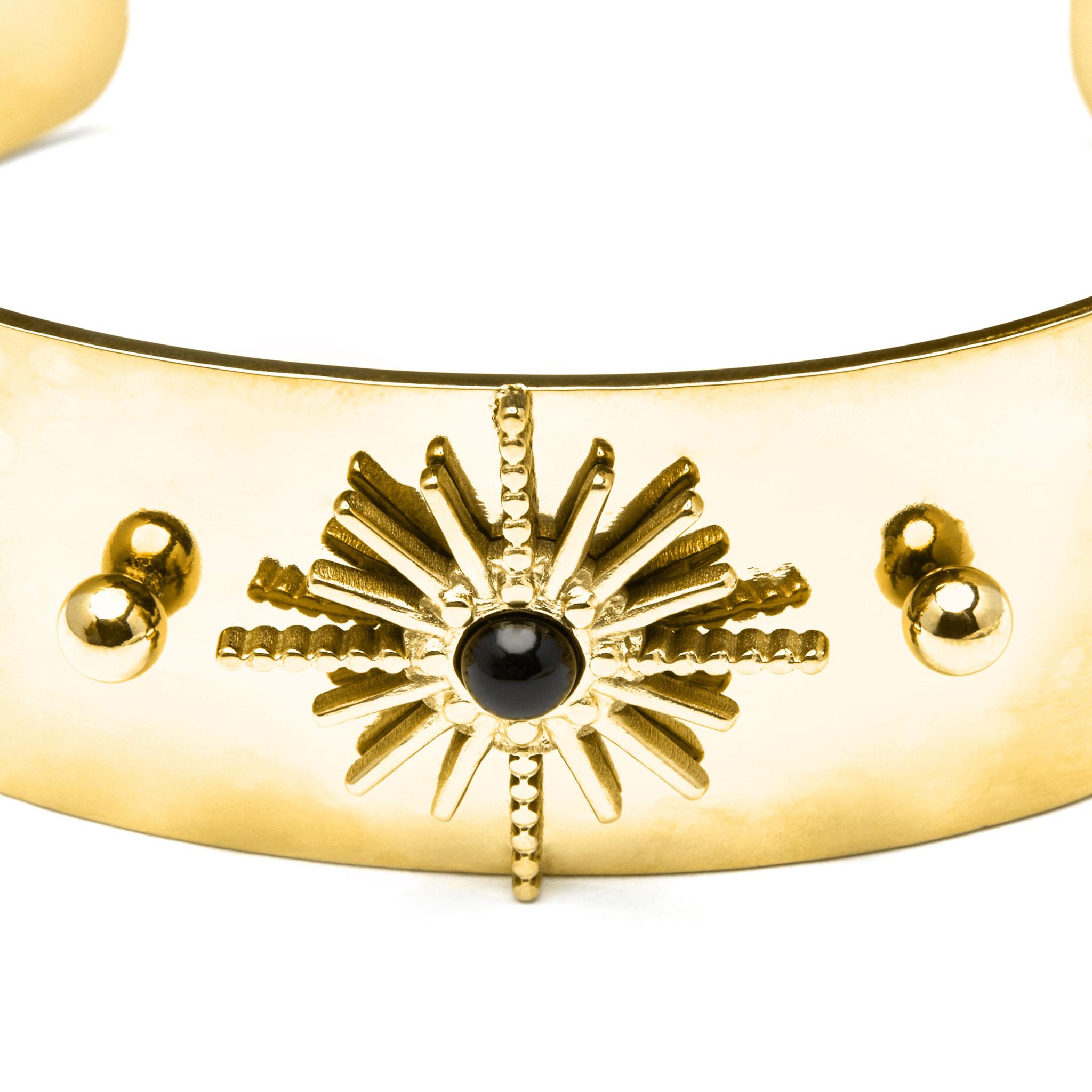 Pulsera de Onix acabada en oro amarillo de 18K- Nepai
