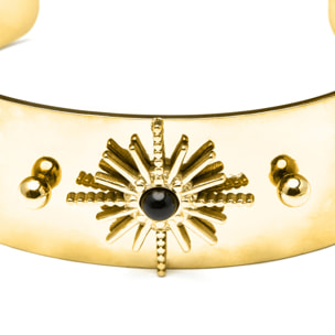 Pulsera de Onix acabada en oro amarillo de 18K- Nepai