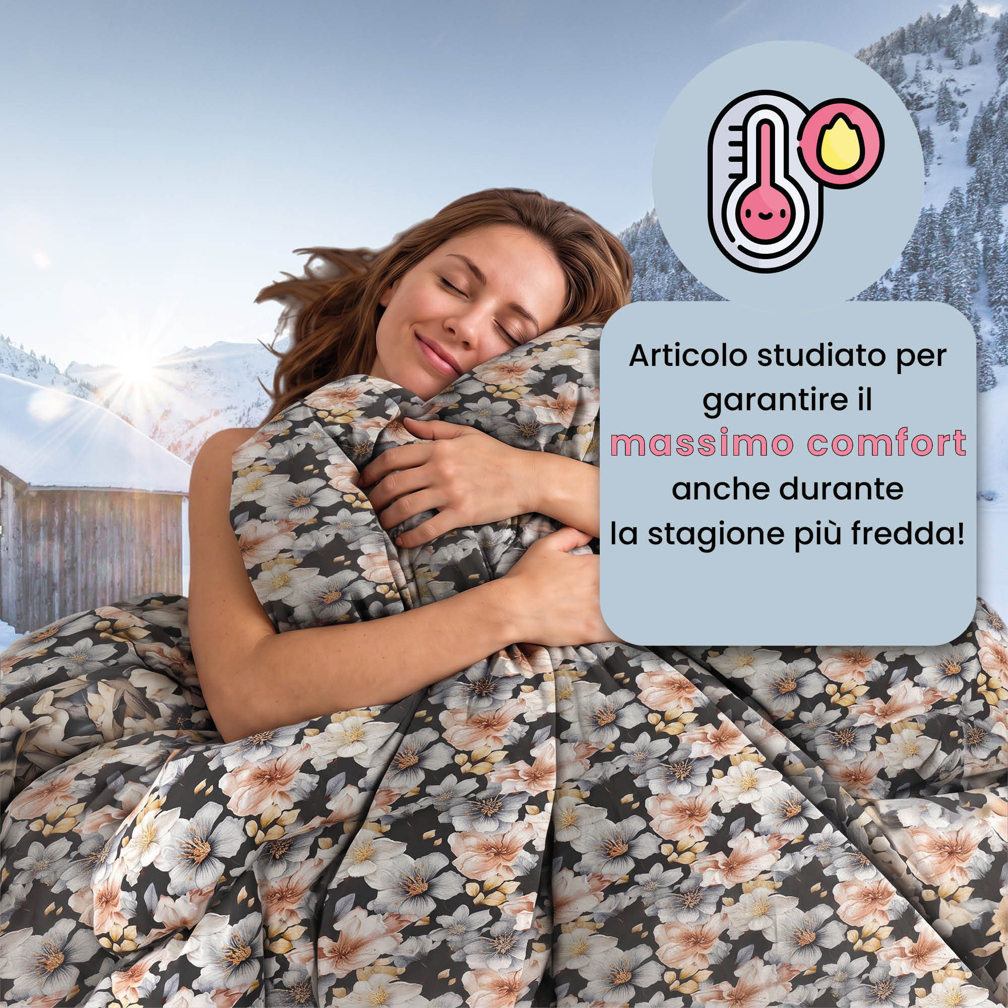 TRAPUNTA INVERNALE INFINITY - 300gr - 100% Microfibra - Made in Italy