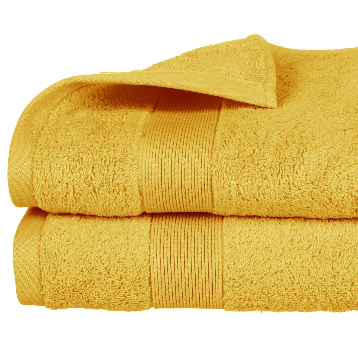 Drap de douche "Essentiel" - coton 450 gr/m² - jaune moutarde 70x130 cm