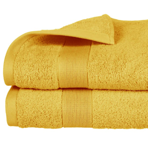 Drap de douche "Essentiel" - coton 450 gr/m² - jaune moutarde 70x130 cm
