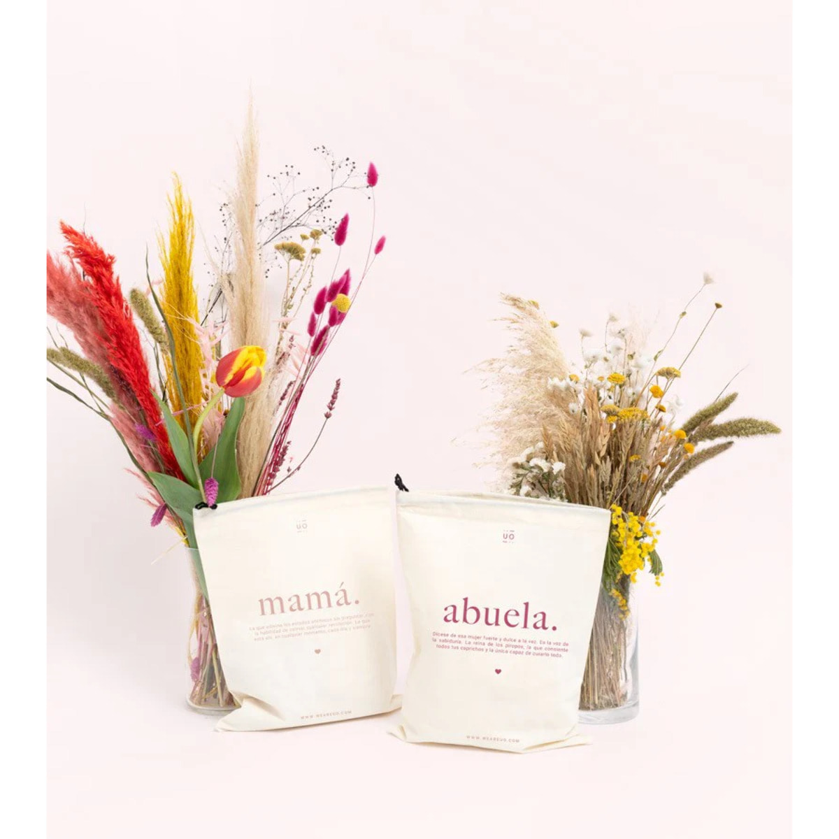 Bolsa tela regalo "Abuela. Definición" Granate