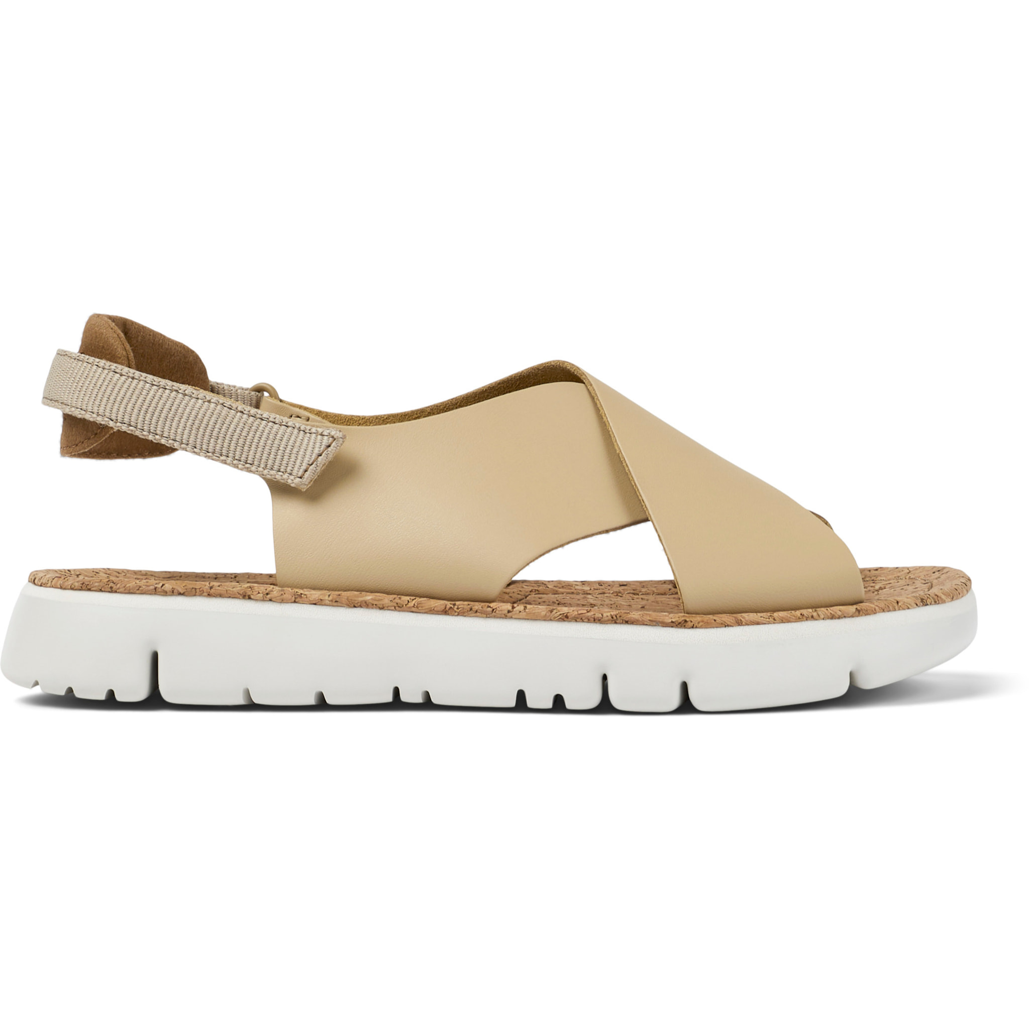 Sandalias - CAMPER Oruga - Beige - Cuero liso
