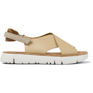 Sandalias - CAMPER Oruga - Beige - Cuero liso