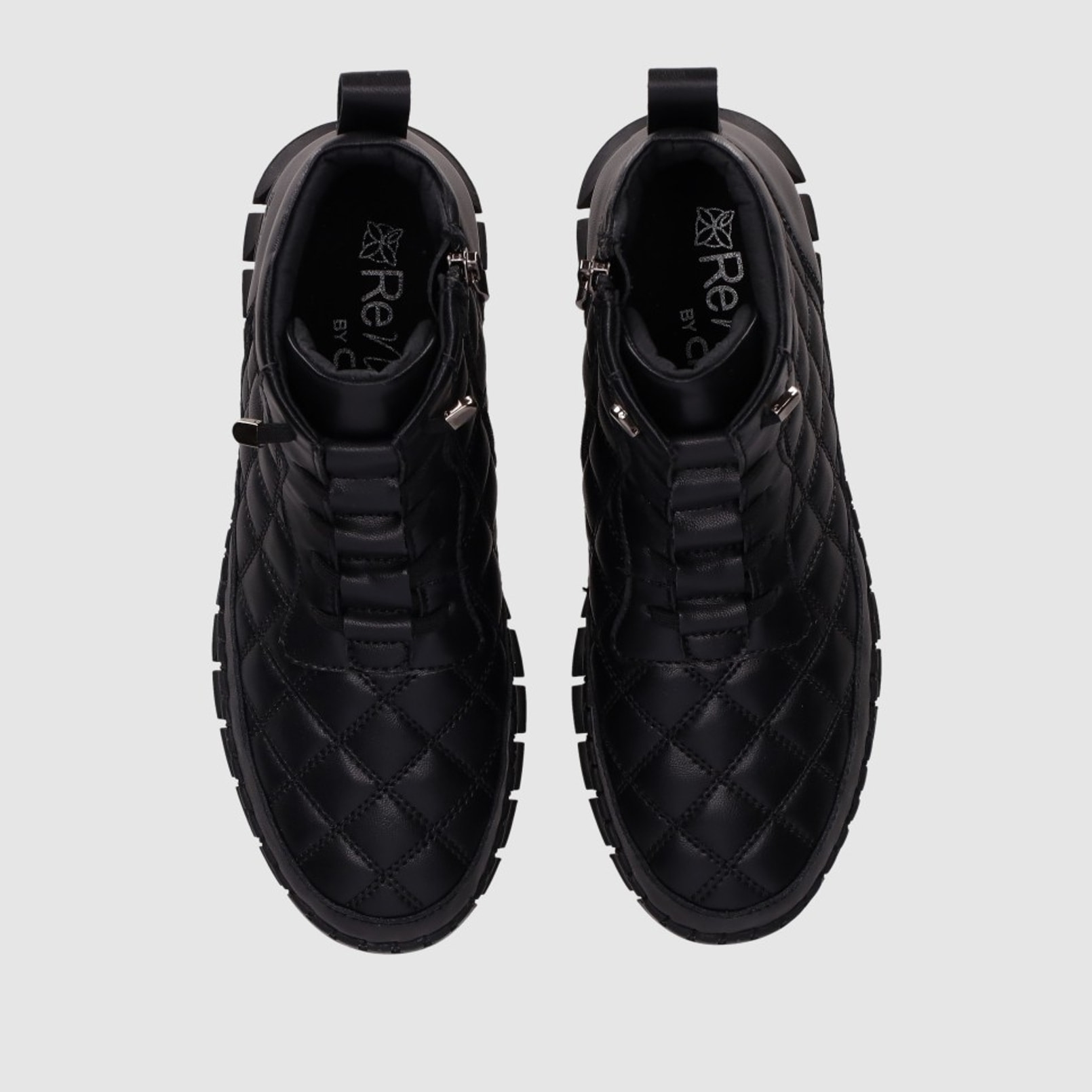 Botines de Piel - Negro - Tacón: Bajo