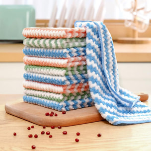 Joybos pack 5 paños de cocina en algodón y diseño de peces